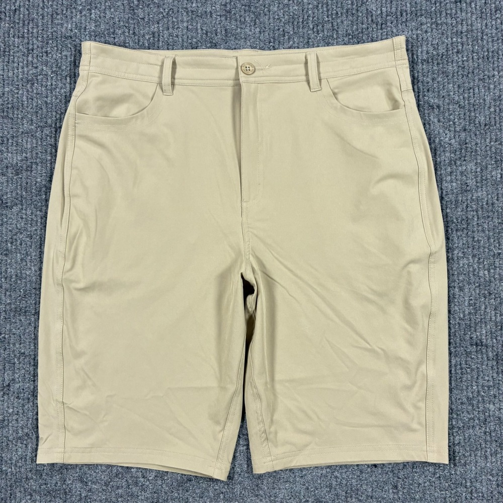 Reel Legends Womens Performance Shorts 14 Khaki Stretch Outdoor Fishing Hiking